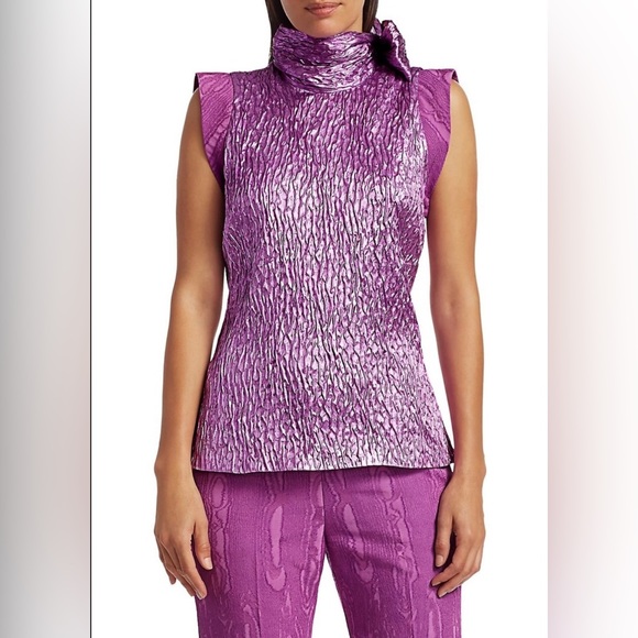 Rachel Comey Mirar Textured Jacquard Top in Orchid 4 - Picture 13 of 16